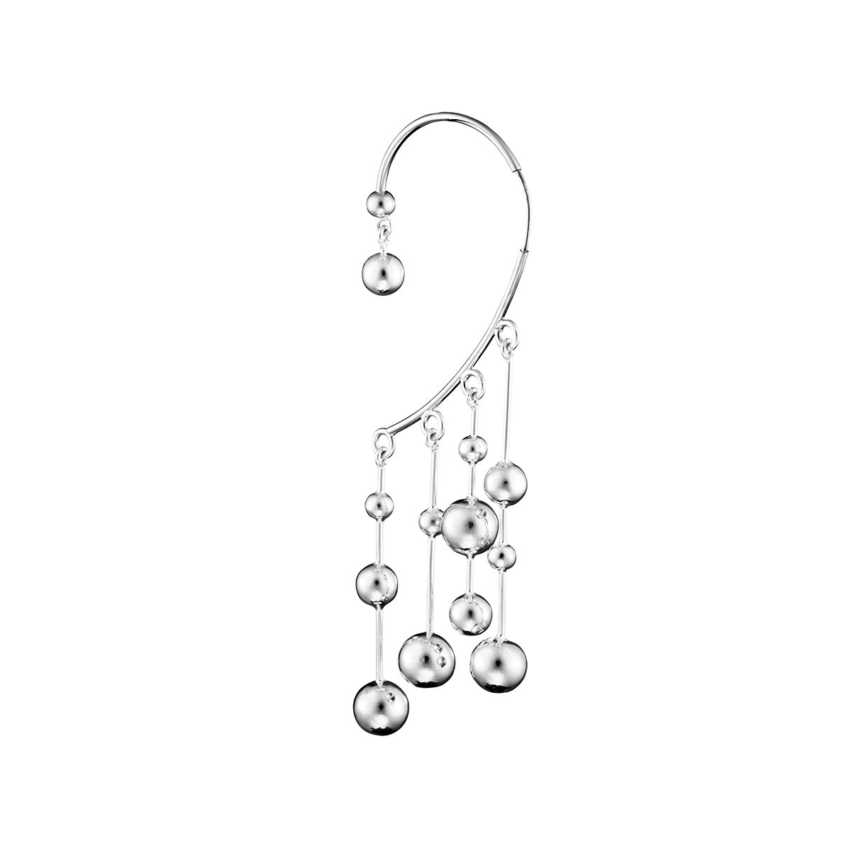 Kokonainen ear cuff, silver