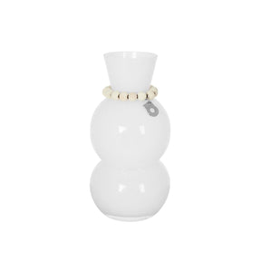 Kupla glass vase, white, 14 cm
