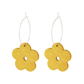 Lemmikki earrings, dark yellow