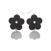 Kirjolemmikki earrings, black and silver