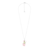 Kirjolemmikki pendant, green and pink