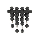 Lupiini brooch, black