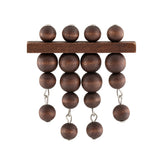 Lupiini brooch, brown