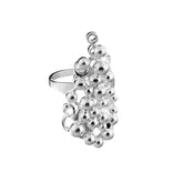Mandartania ring, adjustable, silver