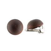 Nappi clip-on earrings, brown
