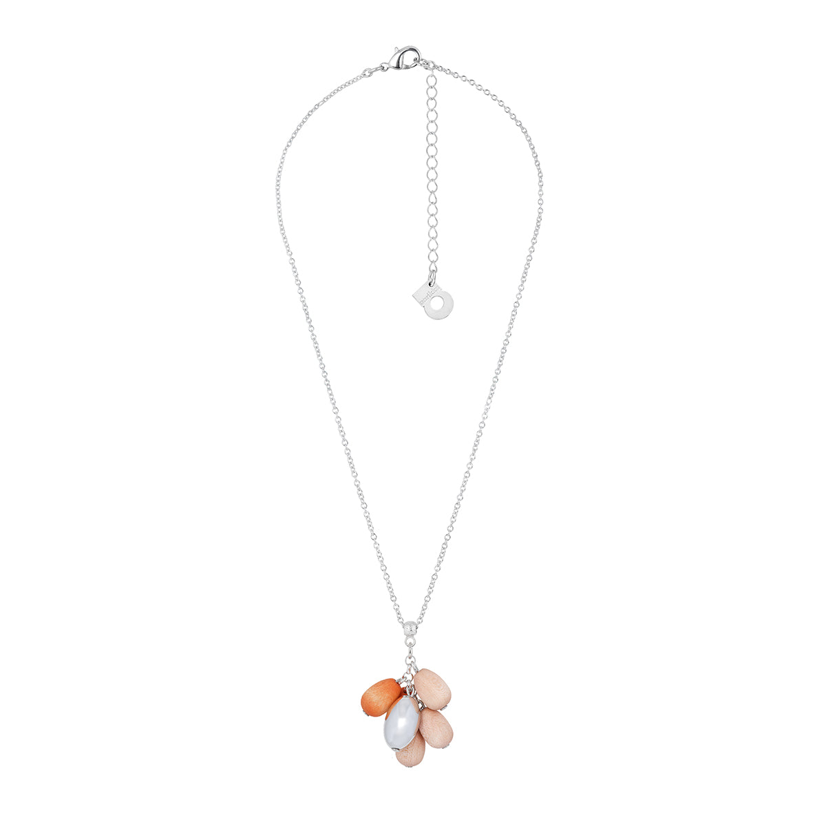 Papaija necklace, orange and pink