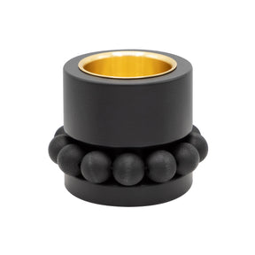 Prinsessa candleholder. black and gold
