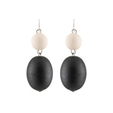 Taateli earrings, black and white