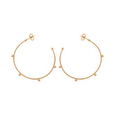 Yllätys hoops, large, gold-plated silver