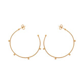 Yllätys hoops, large, gold-plated silver