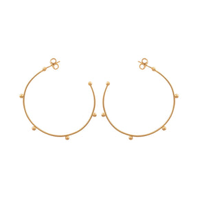 Yllätys hoops, large, gold-plated silver