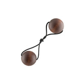 Pom pom hair tie, brown