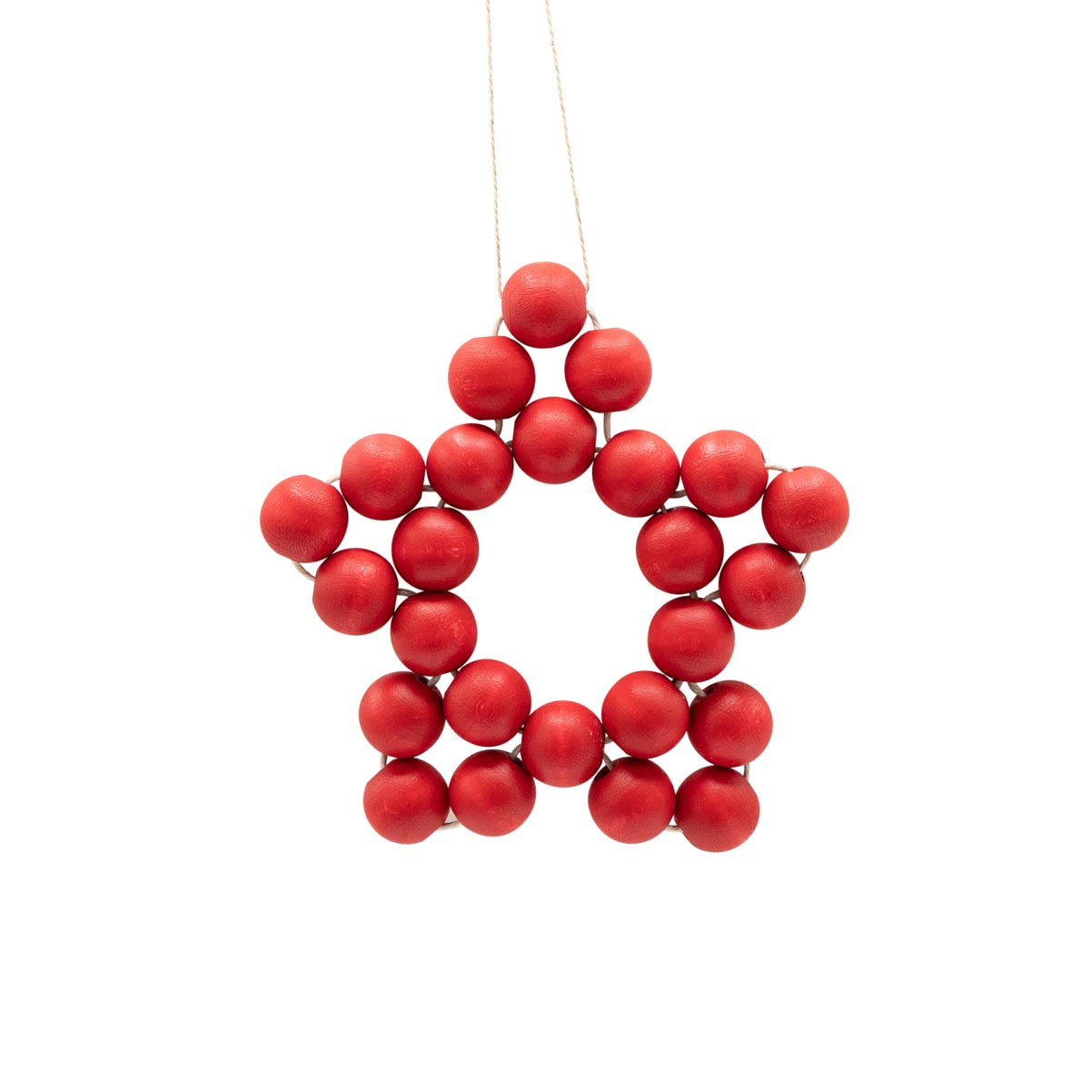 Star Ornament, 10 cm, red
