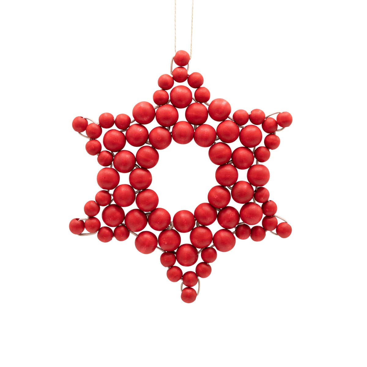 Star Ornament, 15 cm, red