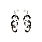 Flow earrings, silver