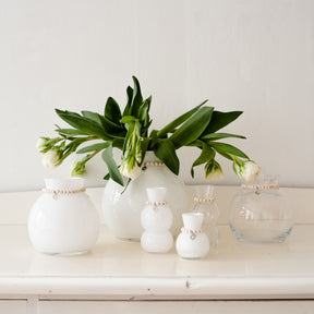 Kupla glass vase, white, 7 cm