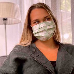 Lemmikki cloth face mask, 2 pcs, green-pink