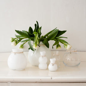 Kupla glass vase, white, 7 cm
